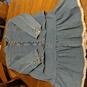 Denim & Company Vintage Skirt & Top